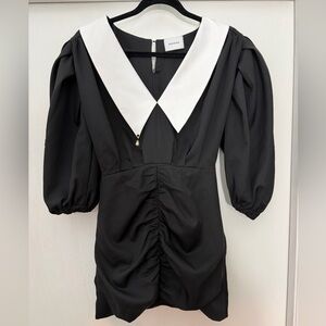 Black Dress with White Collar